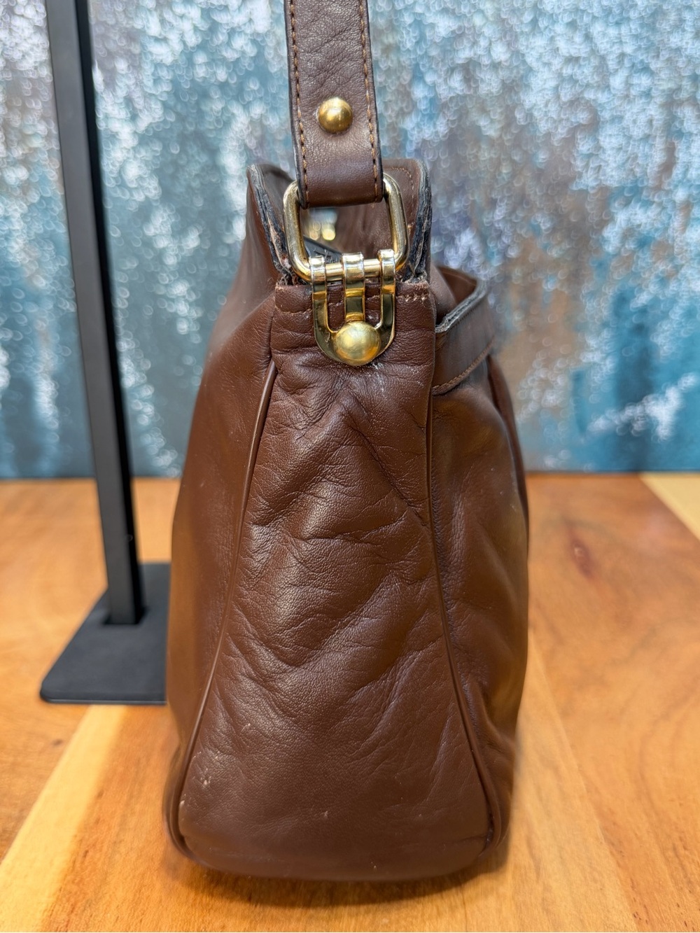Etienne Aigner Vintage Old Money Brown Leather Shoulder Bag (GVC) - Picture 7 of 14